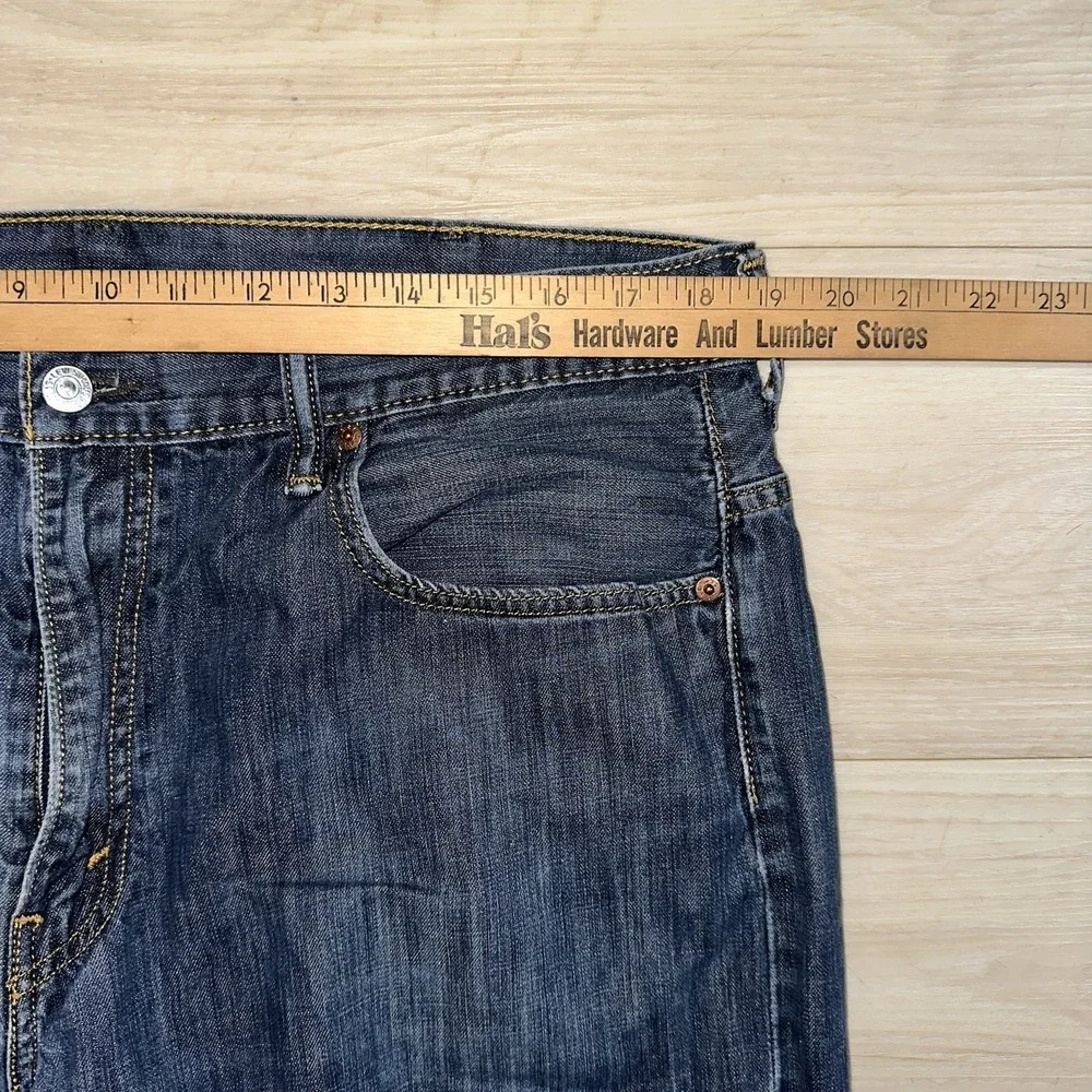 Levi's 569 Jeans Men's 38x31 Blue Loose Straight Fit Baggy Wide‎ Leg Dark Denim